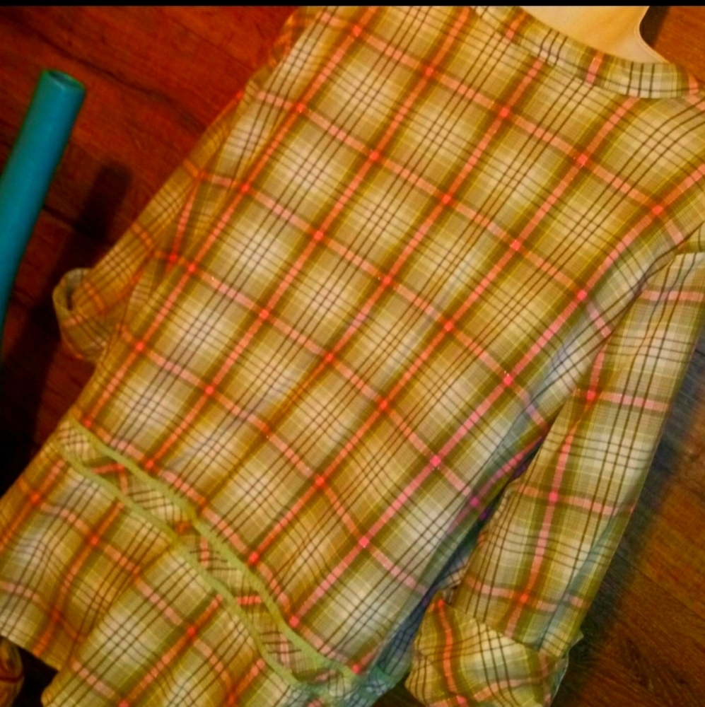 Denim & Co Top Size 3X High Low Shark bite Hem New - Picture 6 of 12